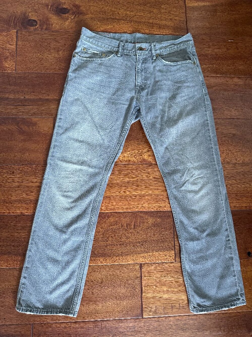 Banana Republic Jeans Mens 32x30 Gray Vintage Straight 100% Cotton Denim Pants